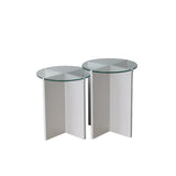 Măsuță de cafea Lily, Diverse culori, Diverse configurații, Diverse dimensiuni - Alb - Ø40x45 cm - 2 bucăți | SKU: 552NOS2245 | Măsuță de cafea Lily, varianta Alb - Ø40x45 cm - 2 bucăți, produs pentru amenajarea locuinței, disponibil online în România la CasaMob