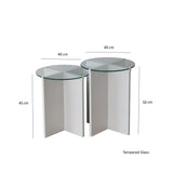 Măsuță de cafea Lily, Diverse culori, Diverse configurații, Diverse dimensiuni - Alb - Ø40x45 cm - 2 bucăți | SKU: 552NOS2245 | Măsuță de cafea Lily, varianta Alb - Ø40x45 cm - 2 bucăți, produs pentru amenajarea locuinței, disponibil online în România la CasaMob