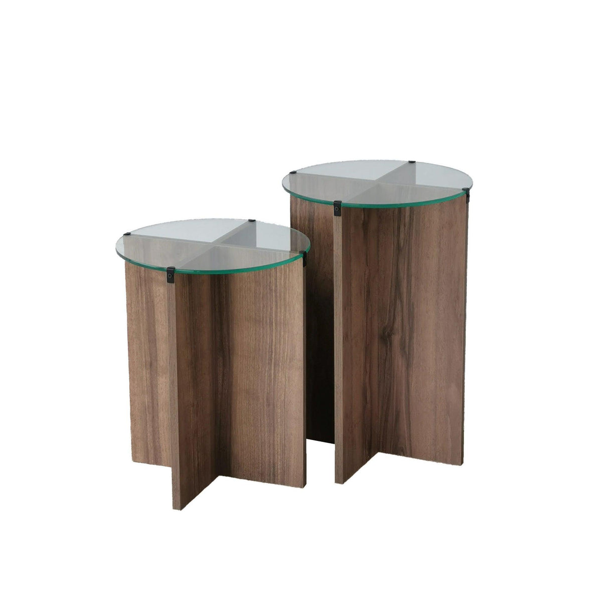 Măsuță de cafea Lily, Diverse culori, Diverse configurații, Diverse dimensiuni - Nuc - Ø40x45 cm - 2 bucăți | SKU: 552NOS2246 | Măsuță de cafea Lily, varianta Nuc - Ø40x45 cm - 2 bucăți, produs pentru amenajarea locuinței, disponibil online în România la CasaMob