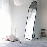 Oglindă mare Portal, Negru mat, 65x2x180 cm