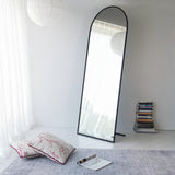 Oglindă mare Portal, Negru mat, 65x2x180 cm