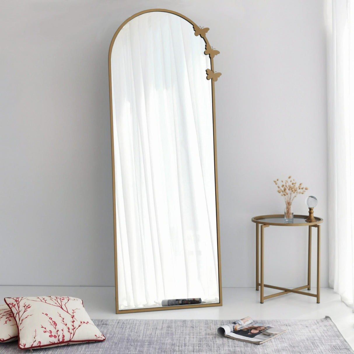 Oglindă mare Portal A904, Auriu mat, 65x2x180 cm