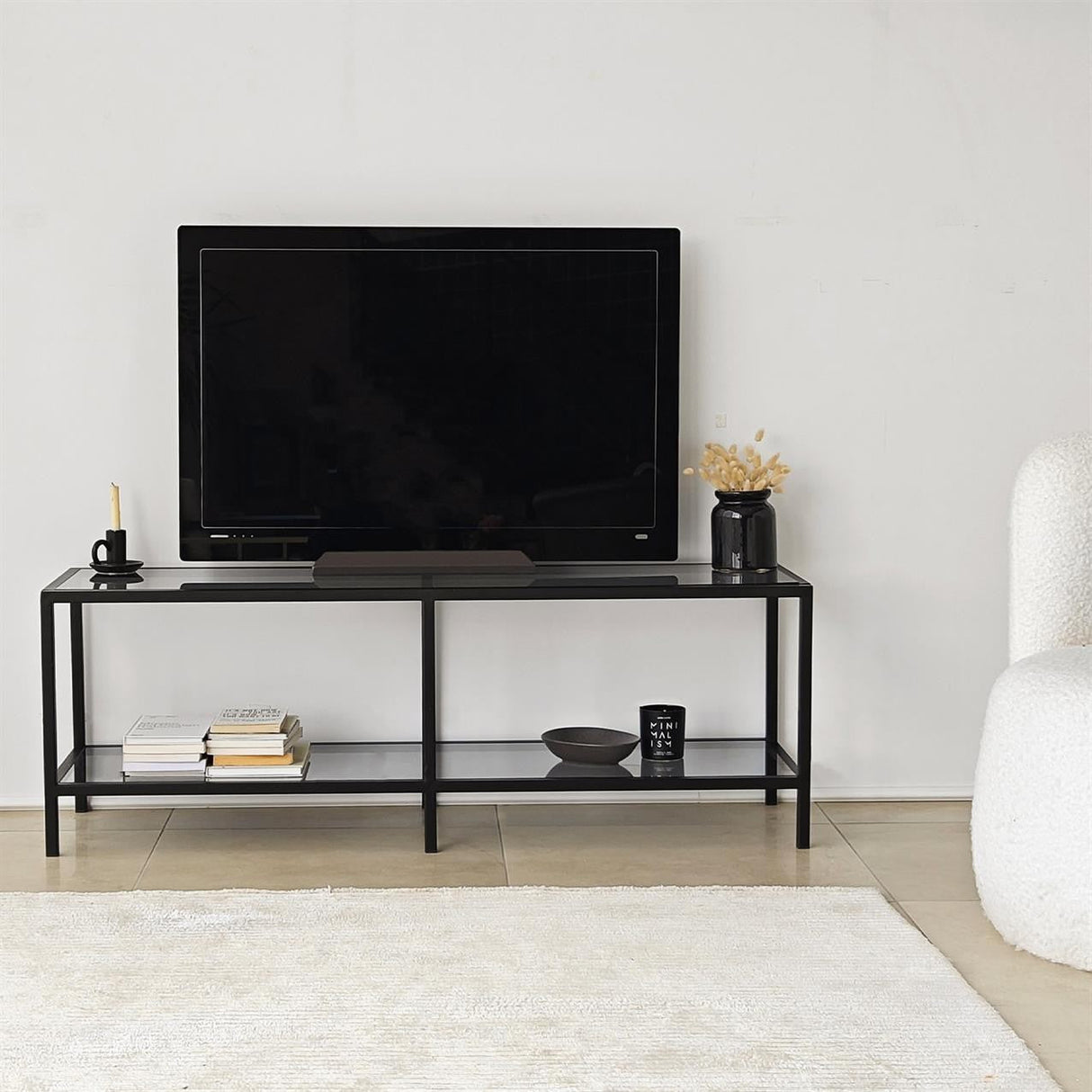Mobila de baza 130x40 - Dark Grey Black, SKU 552NOS2358