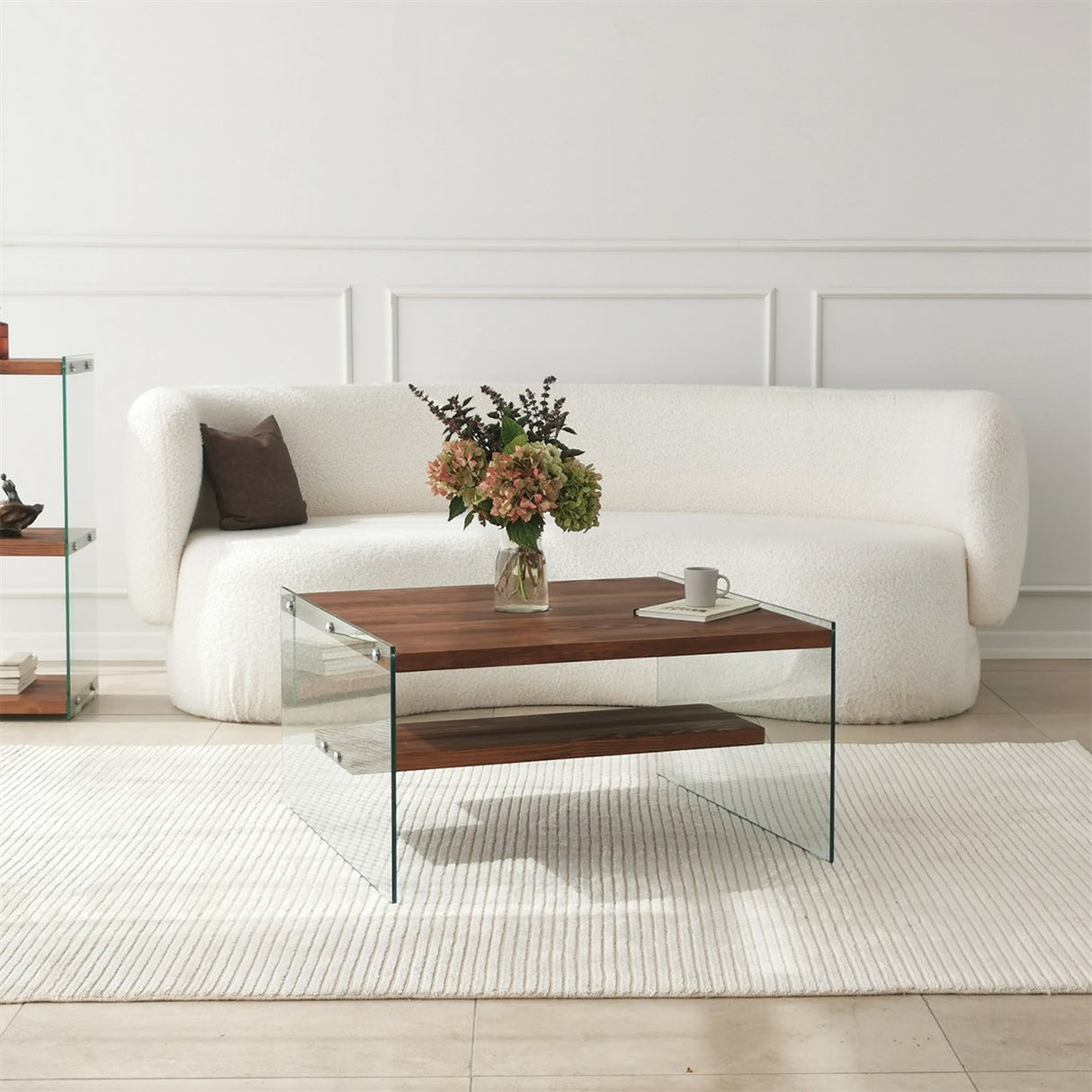 Măsuță de cafea Aqua - Chestnut, Natur, 75x75x40 cm