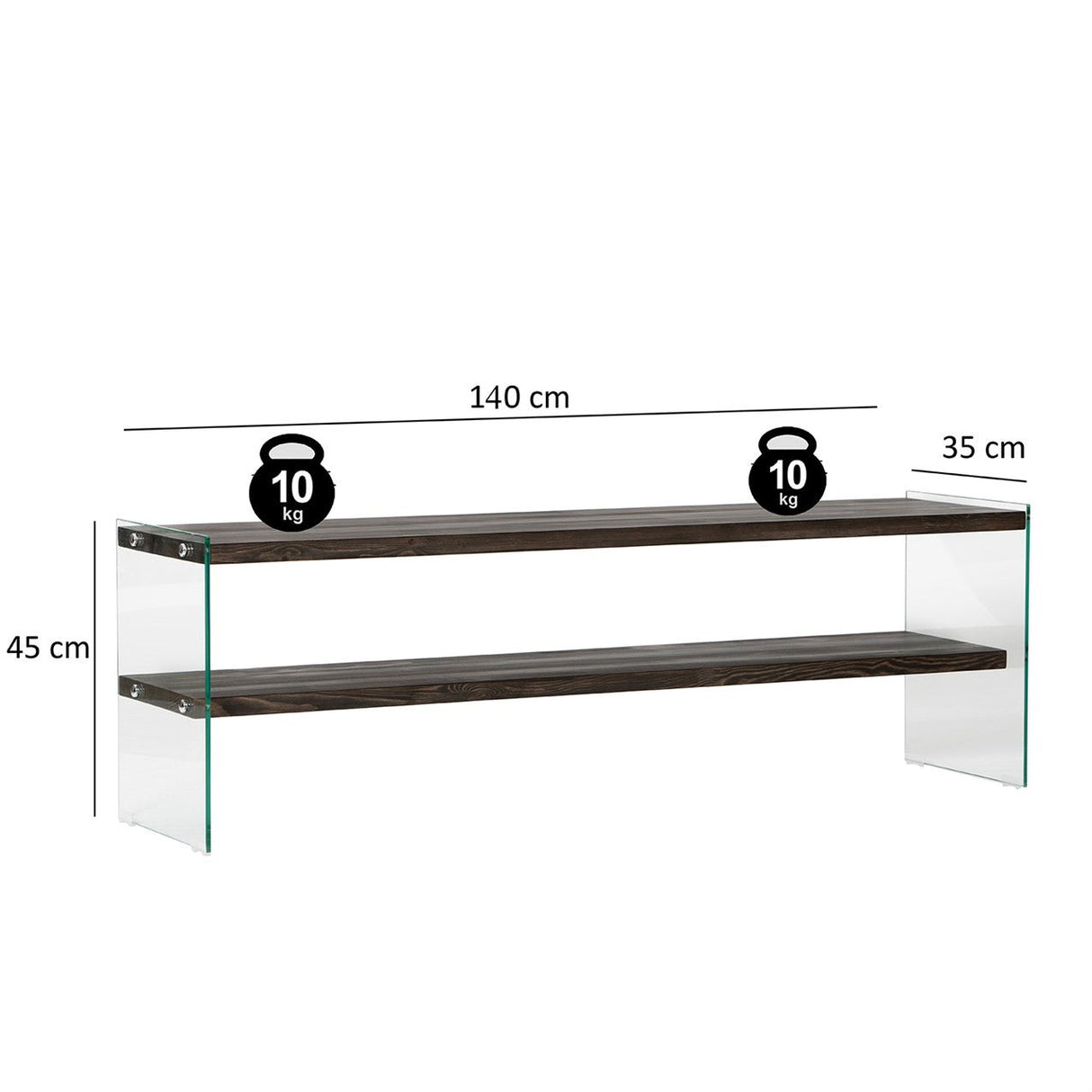 Mobila Aqua TV 140x35 - Anthracite, SKU 552NOS2361