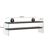 Mobila Aqua TV 140x35 - Anthracite, SKU 552NOS2361
