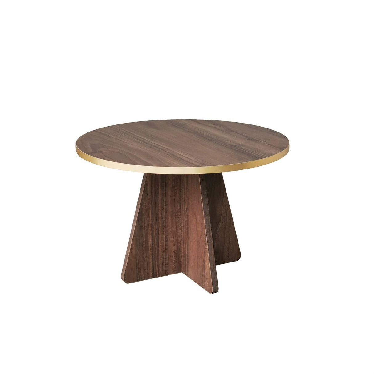 Măsuță de cafea Mushroom - Gold, Walnut v2, Auriu - Nuc, 60x60x40 cm