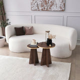 Măsuță de cafea Mushroom 2, Diverse culori, 40x40x50 cm - Auriu - Nuc | SKU: 552NOS2374 | Măsuță de cafea Mushroom 2, 40x40x50 cm, varianta Auriu - Nuc, produs pentru amenajarea locuinței, disponibil online în România la CasaMob
