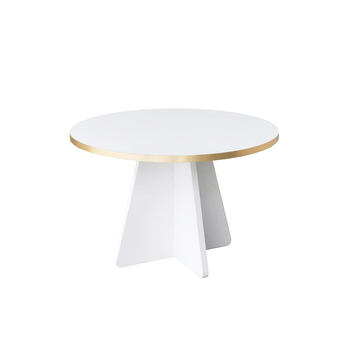 Măsuță de cafea Mushroom - Gold, White v2, Auriu - Alb, 60x60x40 cm