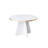 Măsuță de cafea Mushroom - Gold, White v2, Auriu - Alb, 60x60x40 cm