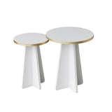 Măsuță de cafea Mushroom 2, Diverse culori, 40x40x50 cm - Auriu - Alb | SKU: 552NOS2376 | Măsuță de cafea Mushroom 2, 40x40x50 cm, varianta Auriu - Alb, produs pentru amenajarea locuinței, disponibil online în România la CasaMob