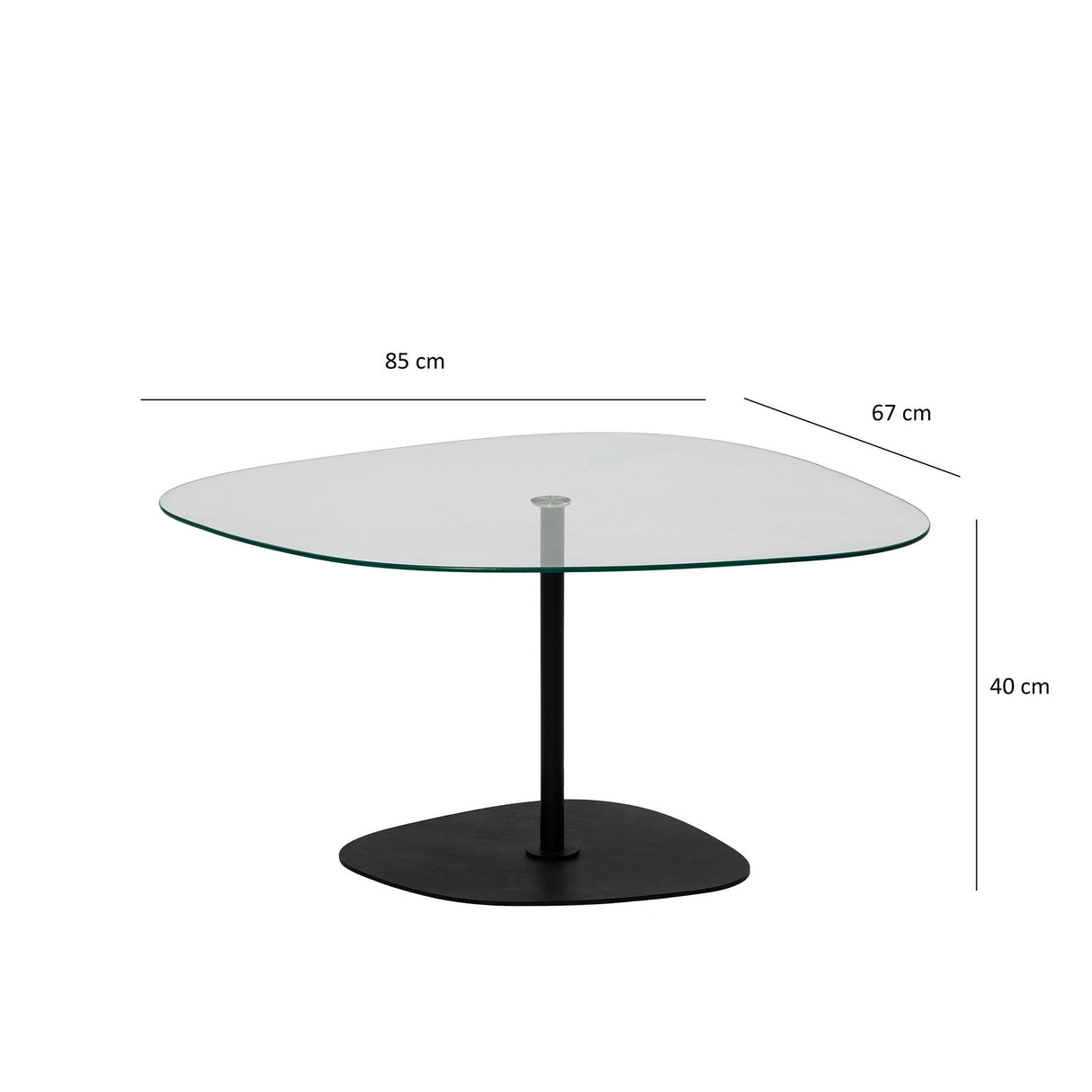 Măsuță de cafea Soho, Diverse culori, 85x67x40 cm - Transparent - Negru | SKU: 552NOS2381 | Măsuță de cafea Soho, 85x67x40 cm, varianta Transparent - Negru, produs pentru amenajarea locuinței, disponibil online în România la CasaMob