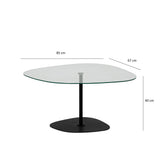 Măsuță de cafea Soho, Diverse culori, 85x67x40 cm - Transparent - Negru | SKU: 552NOS2381 | Măsuță de cafea Soho, 85x67x40 cm, varianta Transparent - Negru, produs pentru amenajarea locuinței, disponibil online în România la CasaMob