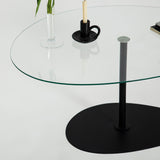 Măsuță de cafea Porto, Diverse culori, 90x60x40 cm - Transparent - Negru | SKU: 552NOS2385 | Măsuță de cafea Porto, 90x60x40 cm, varianta Transparent - Negru, produs pentru amenajarea locuinței, disponibil online în România la CasaMob