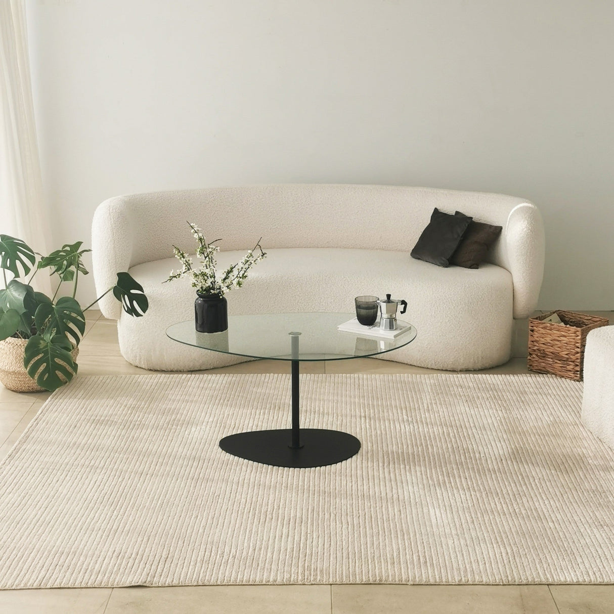 Măsuță de cafea Porto, Diverse culori, 90x60x40 cm - Transparent - Negru | SKU: 552NOS2385 | Măsuță de cafea Porto, 90x60x40 cm, varianta Transparent - Negru, produs pentru amenajarea locuinței, disponibil online în România la CasaMob