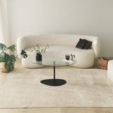 Măsuță de cafea Porto, Diverse culori, 90x60x40 cm - Transparent - Negru | SKU: 552NOS2385 | Măsuță de cafea Porto, 90x60x40 cm, varianta Transparent - Negru, produs pentru amenajarea locuinței, disponibil online în România la CasaMob