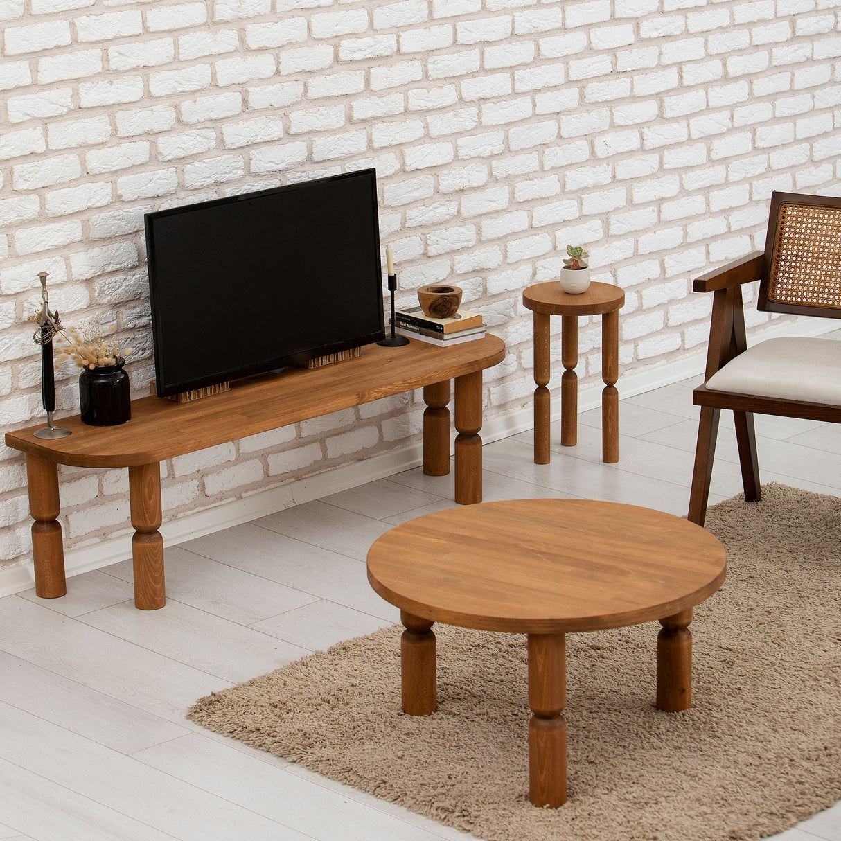 Măsuță de cafea Ida 70, Diverse culori, 70x70x40 cm - Castaniu | SKU: 552NOS2389 | Măsuță de cafea Ida 70, 70x70x40 cm, varianta Castaniu, produs pentru amenajarea locuinței, disponibil online în România la CasaMob