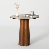 Măsuță de cafea Thales, Diverse culori, 50x50x50 cm - Bronz - Nuc | SKU: 552NOS2393 | Măsuță de cafea Thales, 50x50x50 cm, varianta Bronz - Nuc, produs pentru amenajarea locuinței, disponibil online în România la CasaMob