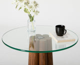 Măsuță de cafea Thales, Diverse culori, 50x50x50 cm - Nuc - Transparent | SKU: 552NOS2396 | Măsuță de cafea Thales, 50x50x50 cm, varianta Nuc - Transparent, produs pentru amenajarea locuinței, disponibil online în România la CasaMob