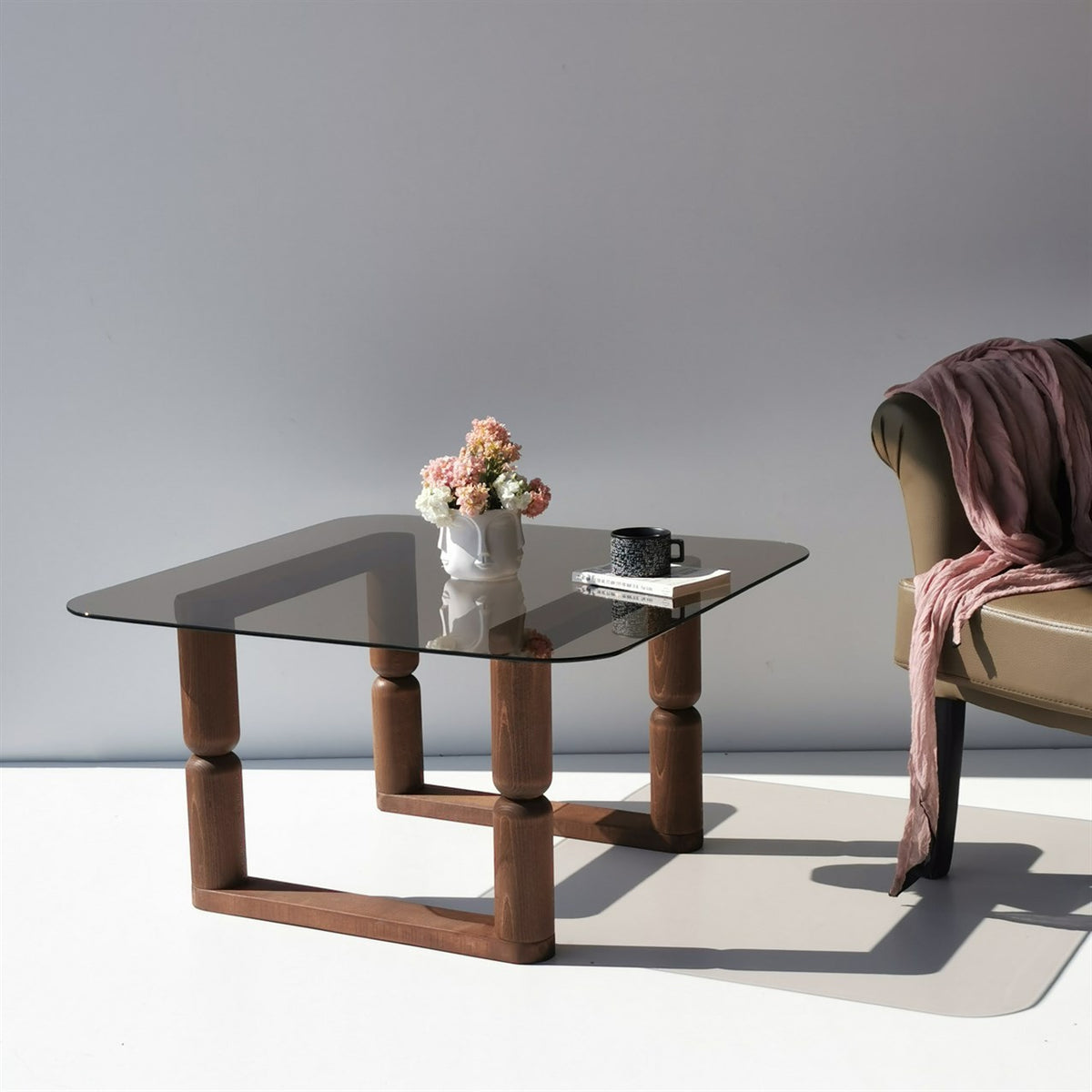 Măsuță de cafea Stoa, Bronze, 80x80x42 cm, SKU 552NOS2402, imagine 4
