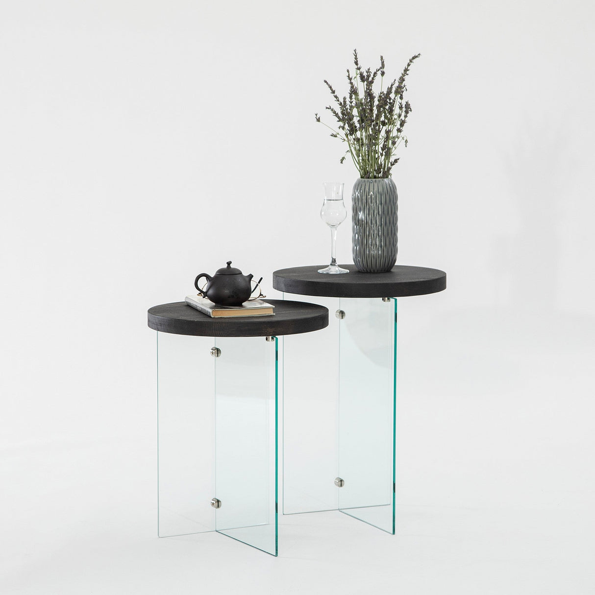 Măsuță de cafea Serenity 2, Diverse culori - Antracit - Transparent | SKU: 552NOS2404 | Măsuță de cafea Serenity 2, varianta Antracit - Transparent, produs pentru amenajarea locuinței, disponibil online în România la CasaMob