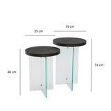 Măsuță de cafea Serenity 2, Diverse culori - Antracit - Transparent | SKU: 552NOS2404 | Măsuță de cafea Serenity 2, varianta Antracit - Transparent, produs pentru amenajarea locuinței, disponibil online în România la CasaMob