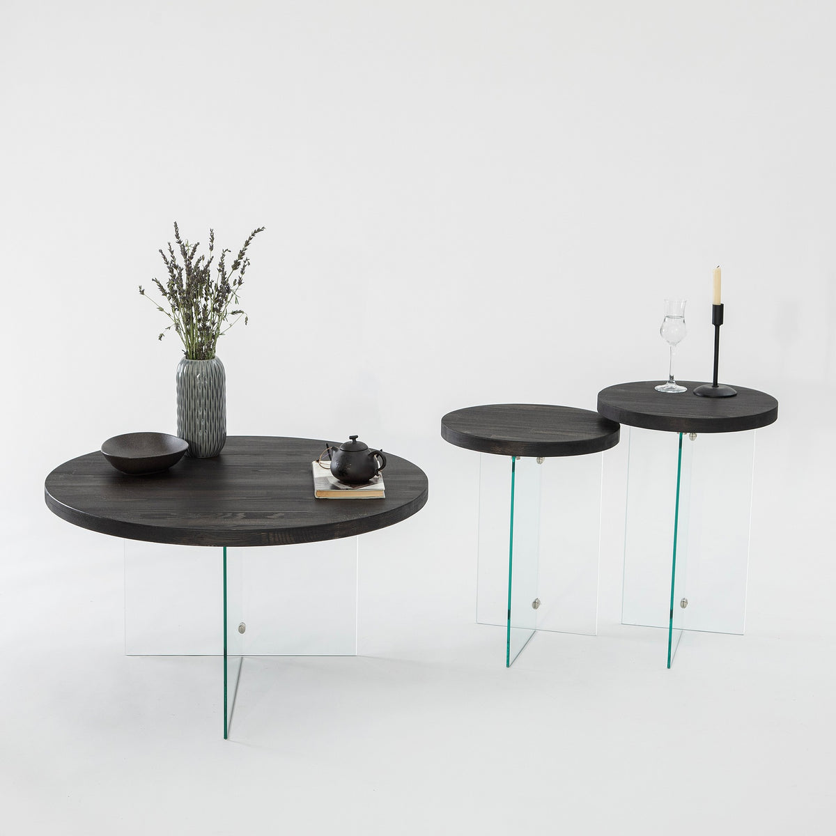 Antracit - Transparent | SKU: 552NOS2404 | Măsuță de cafea Serenity 2, varianta Antracit - Transparent, produs pentru amenajarea locuinței, disponibil online în România la CasaMob