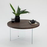 Măsuță de cafea Serenity, Diverse culori - Transparent - Nuc | SKU: 552NOS2407 | Măsuță de cafea Serenity, varianta Transparent - Nuc, produs pentru amenajarea locuinței, disponibil online în România la CasaMob