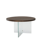 Măsuță de cafea Serenity, Diverse culori - Transparent - Nuc | SKU: 552NOS2407 | Măsuță de cafea Serenity, varianta Transparent - Nuc, produs pentru amenajarea locuinței, disponibil online în România la CasaMob