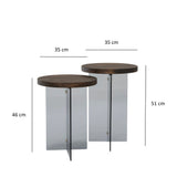 Măsuță de cafea Serenity 2, Diverse culori - Nuc - Gri închis | SKU: 552NOS2410 | Măsuță de cafea Serenity 2, varianta Nuc - Gri închis, produs pentru amenajarea locuinței, disponibil online în România la CasaMob