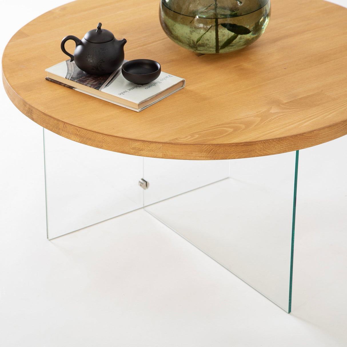 Măsuță de cafea Serenity, Diverse culori - Transparent - Stejar | SKU: 552NOS2411 | Măsuță de cafea Serenity, varianta Transparent - Stejar, produs pentru amenajarea locuinței, disponibil online în România la CasaMob
