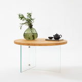 Măsuță de cafea Serenity, Diverse culori - Transparent - Stejar | SKU: 552NOS2411 | Măsuță de cafea Serenity, varianta Transparent - Stejar, produs pentru amenajarea locuinței, disponibil online în România la CasaMob