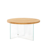 Măsuță de cafea Serenity, Diverse culori - Transparent - Stejar | SKU: 552NOS2411 | Măsuță de cafea Serenity, varianta Transparent - Stejar, produs pentru amenajarea locuinței, disponibil online în România la CasaMob