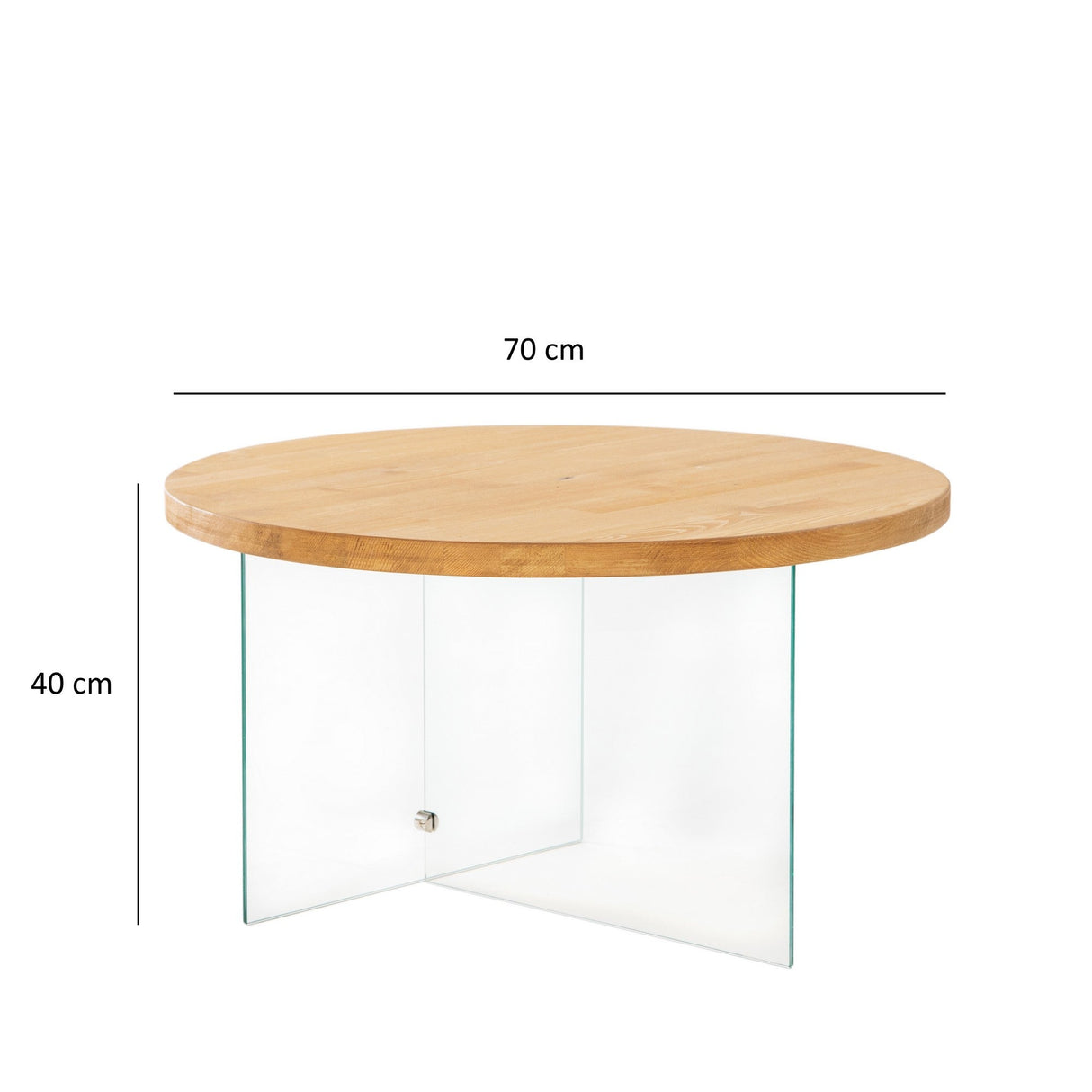 Măsuță de cafea Serenity, Diverse culori - Transparent - Stejar | SKU: 552NOS2411 | Măsuță de cafea Serenity, varianta Transparent - Stejar, produs pentru amenajarea locuinței, disponibil online în România la CasaMob