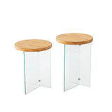 Măsuță de cafea Serenity 2, Diverse culori - Stejar - Transparent | SKU: 552NOS2412 | Măsuță de cafea Serenity 2, varianta Stejar - Transparent, produs pentru amenajarea locuinței, disponibil online în România la CasaMob
