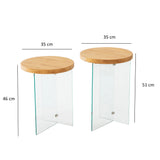 Măsuță de cafea Serenity 2, Diverse culori - Stejar - Transparent | SKU: 552NOS2412 | Măsuță de cafea Serenity 2, varianta Stejar - Transparent, produs pentru amenajarea locuinței, disponibil online în România la CasaMob