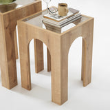 Măsuță de cafea Seine Set - Sapphire Oak, Transparent, Stejar - Transparent