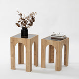 Măsuță de cafea Seine Set - Dark Grey, Sapphire Oak, Gri închis - Stejar