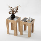 Măsuță de cafea Seine Set - Dark Grey, Sapphire Oak, Gri închis - Stejar