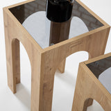 Măsuță de cafea Seine Set - Dark Grey, Sapphire Oak, Gri închis - Stejar