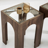 Măsuță de cafea Seine Set, Diverse culori - Transparent - Nuc | SKU: 552NOS2422 | Măsuță de cafea Seine Set, varianta Transparent - Nuc, produs pentru amenajarea locuinței, disponibil online în România la CasaMob