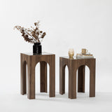 Măsuță de cafea Seine Set, Diverse culori - Transparent - Nuc | SKU: 552NOS2422 | Măsuță de cafea Seine Set, varianta Transparent - Nuc, produs pentru amenajarea locuinței, disponibil online în România la CasaMob