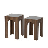 Măsuță de cafea Seine Set, Diverse culori - Nuc - Gri închis | SKU: 552NOS2424 | Măsuță de cafea Seine Set, varianta Nuc - Gri închis, produs pentru amenajarea locuinței, disponibil online în România la CasaMob