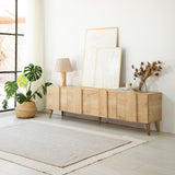 Comodă TV New Line - Sapphire Oak v2, Stejar, 180x35x50 cm