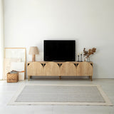 Comodă TV Mesta - Sapphire Oak v2, Stejar, 180x35x50 cm
