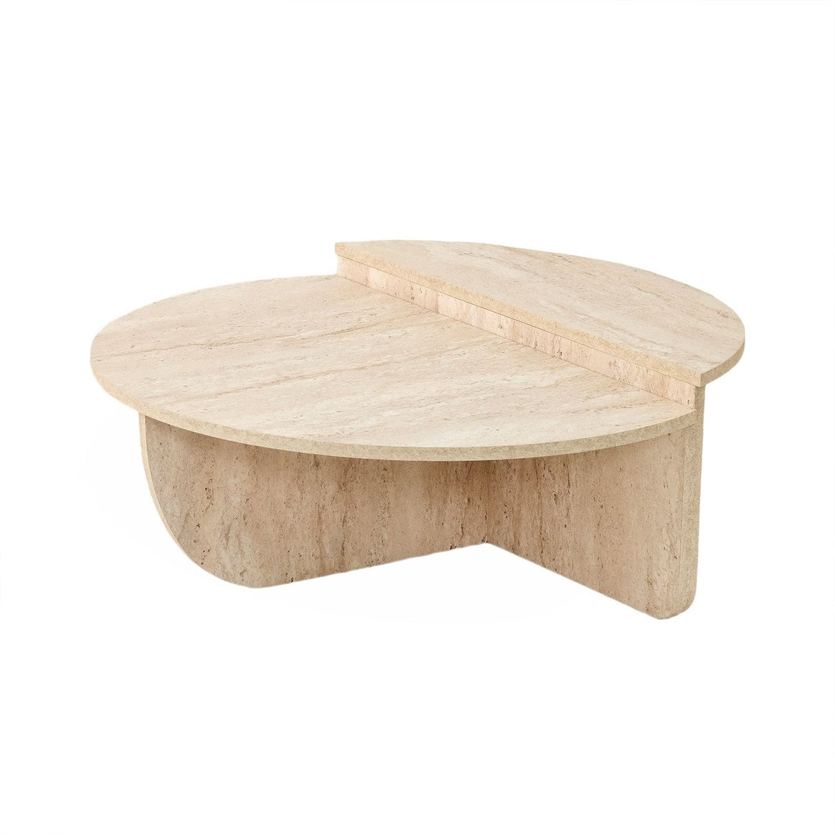 Măsuță de cafea Podium, Diverse culori, Diverse dimensiuni - Travertin - Ø90x35 cm | SKU: 552NOS2502 | Măsuță de cafea Podium, varianta Travertin - Ø90x35 cm, produs pentru amenajarea locuinței, disponibil online în România la CasaMob