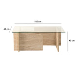 Măsuță de cafea New Escape, Diverse culori, 105x65x40 cm - Travertin | SKU: 552NOS2504 | Măsuță de cafea New Escape, 105x65x40 cm, varianta Travertin, produs pentru amenajarea locuinței, disponibil online în România la CasaMob