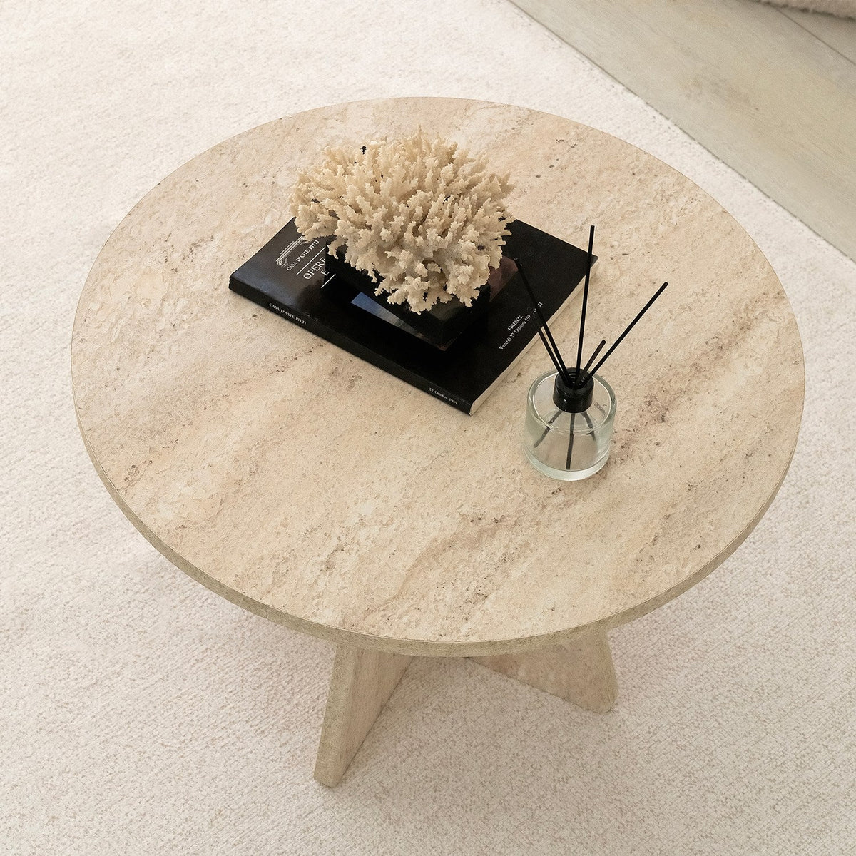 Travertin - Ø60x40 cm - Standard | SKU: 552NOS2506 | Set de măsuțe de cafea Mushroom, varianta Travertin - Ø60x40 cm - Standard, produs pentru amenajarea locuinței, disponibil online în România la CasaMob