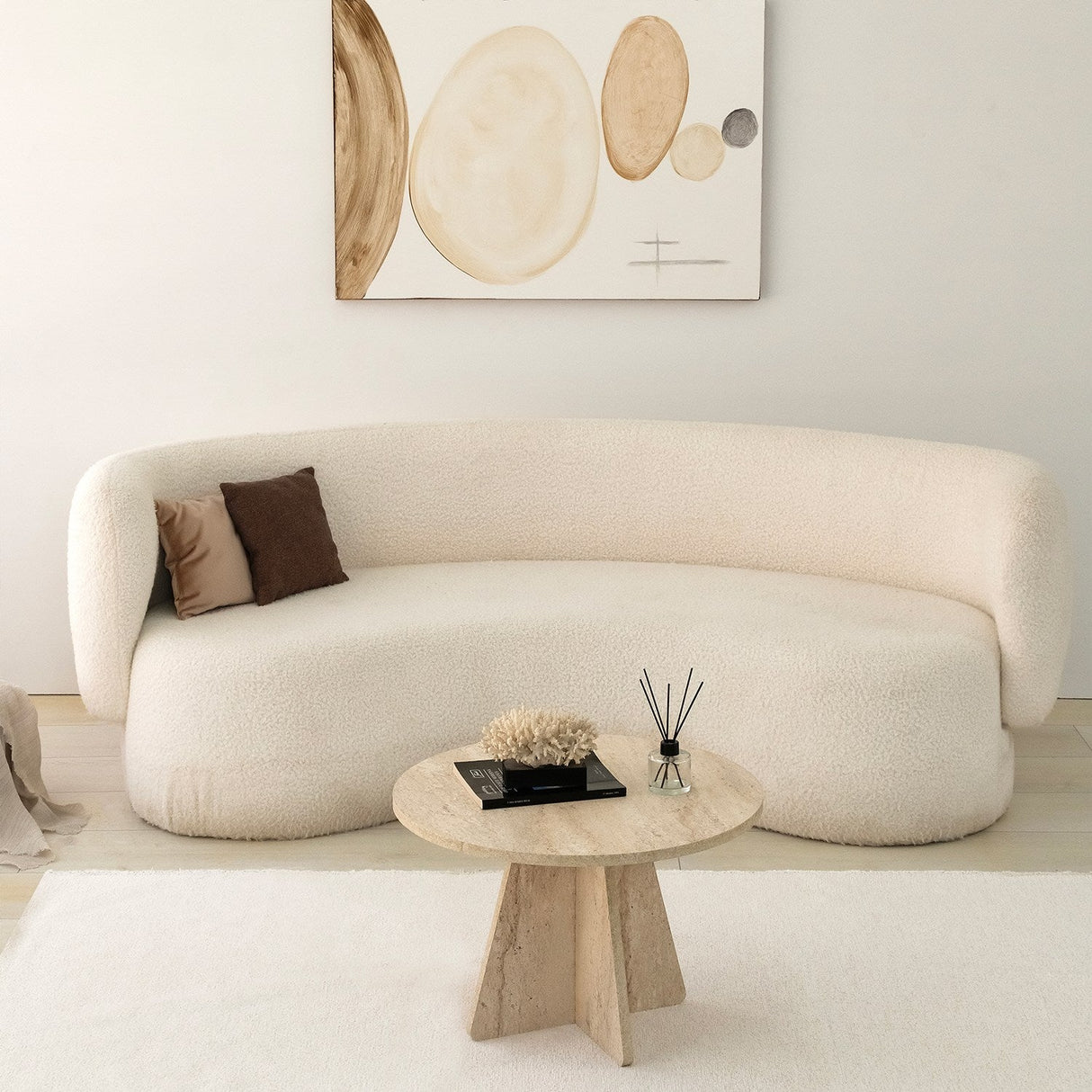 Set de măsuțe de cafea Mushroom, Diverse culori, Diverse configurații, Diverse dimensiuni - Travertin - Ø60x40 cm - Standard | SKU: 552NOS2506 | Set de măsuțe de cafea Mushroom, varianta Travertin - Ø60x40 cm - Standard, produs pentru amenajarea locuinței, disponibil online în România la CasaMob