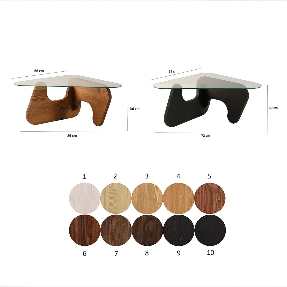 Măsuță de cafea Freya, Diverse culori, Diverse configurații, Diverse dimensiuni - Negru - Castaniu - 94x72x39 cm - 2 bucăți | SKU: 552NOS2542 | Măsuță de cafea Freya, varianta Negru - Castaniu - 94x72x39 cm - 2 bucăți, produs pentru amenajarea locuinței, disponibil online în România la CasaMob